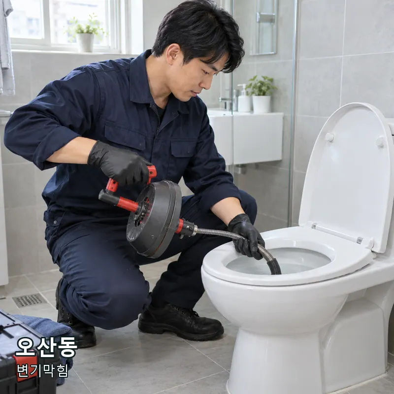 경기 화성시 동탄구 오산동 변기 전용 점검 도구를 사용하는 예시